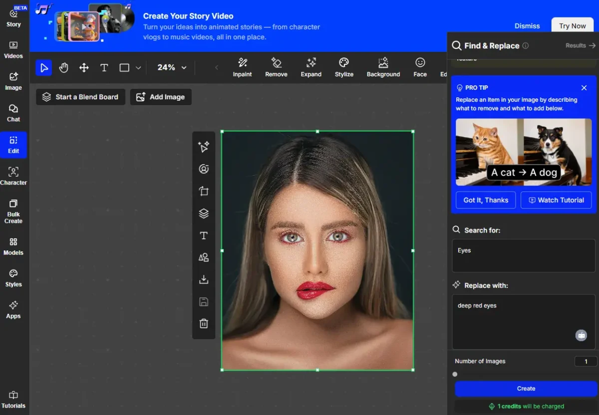 OpenArt Eye Color Changer