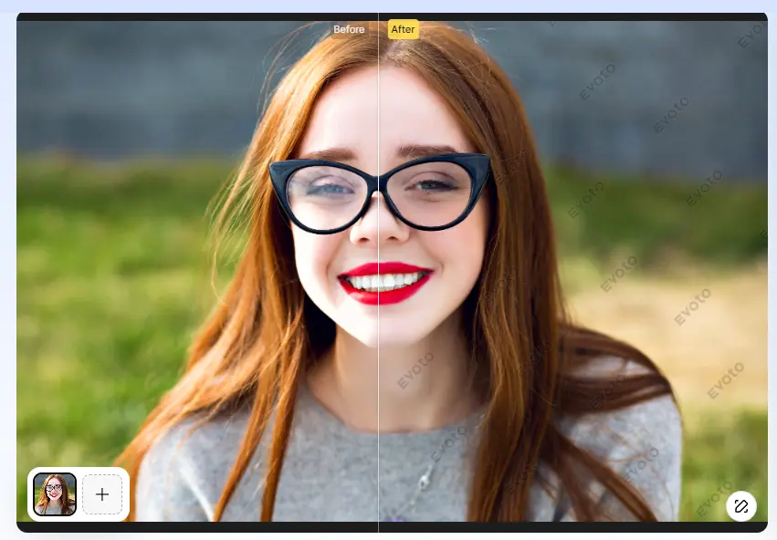 Remove Glasses Glare with Evoto Online Remove Glasses Glare with Evoto Online