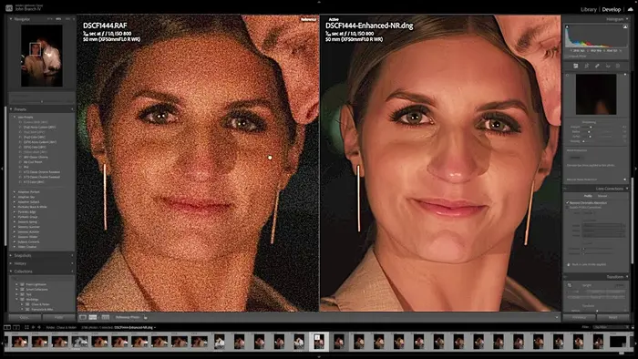 Fix Grainy Photo in Lightroom Software