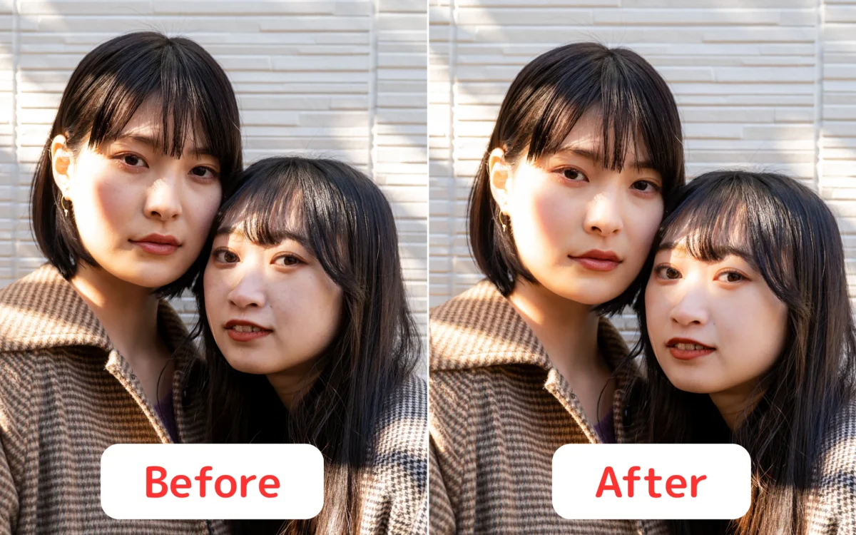 Lightroom-before-after-smooth-skin Lightroomで肌をなめらかに補正前後の画像
