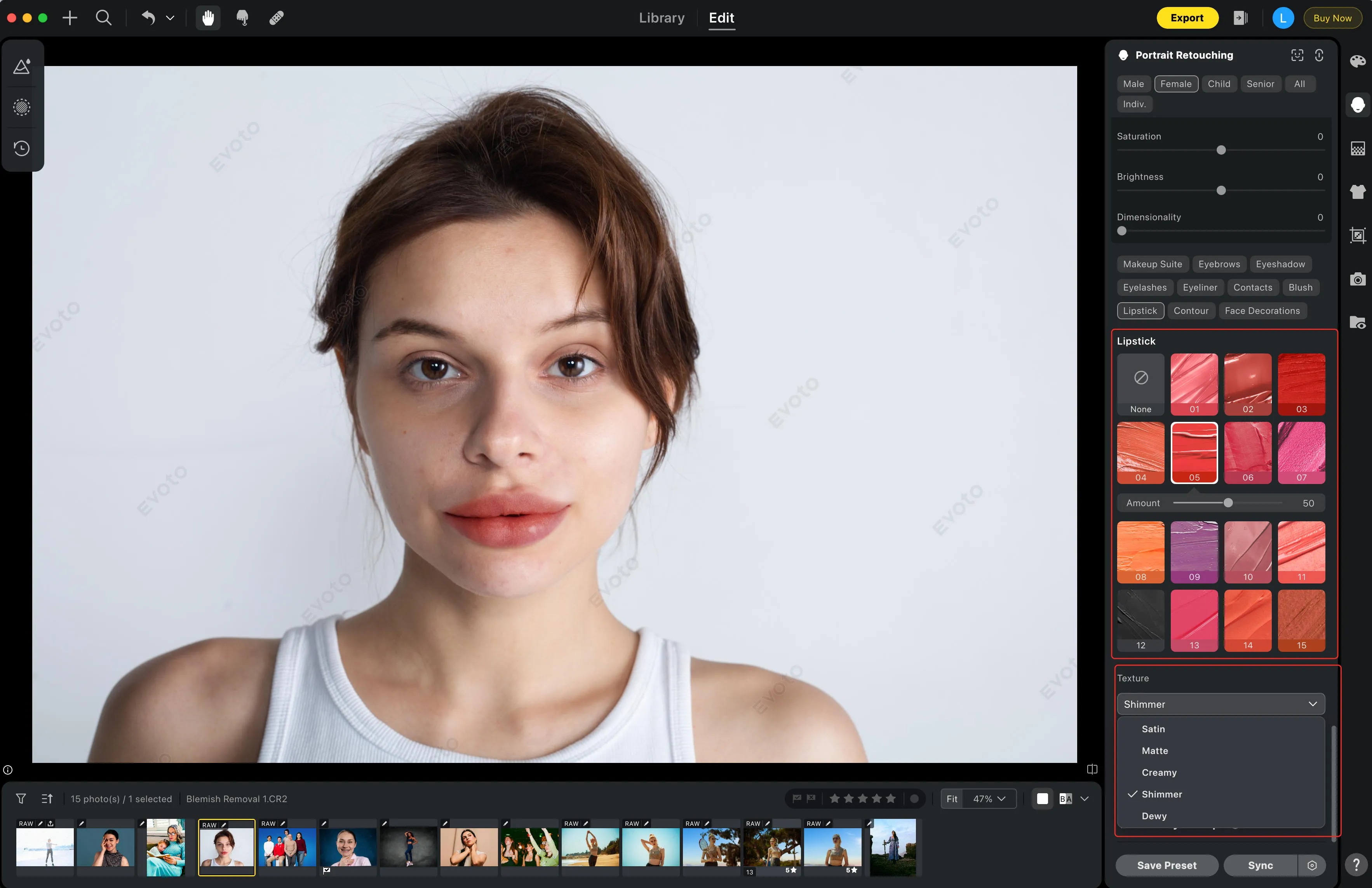 Step 4. Refine Lip Texture