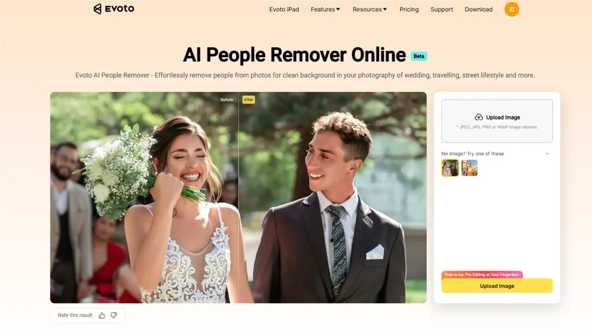 Upload Photo to Remove People Online Upload Photo to Remove People Online