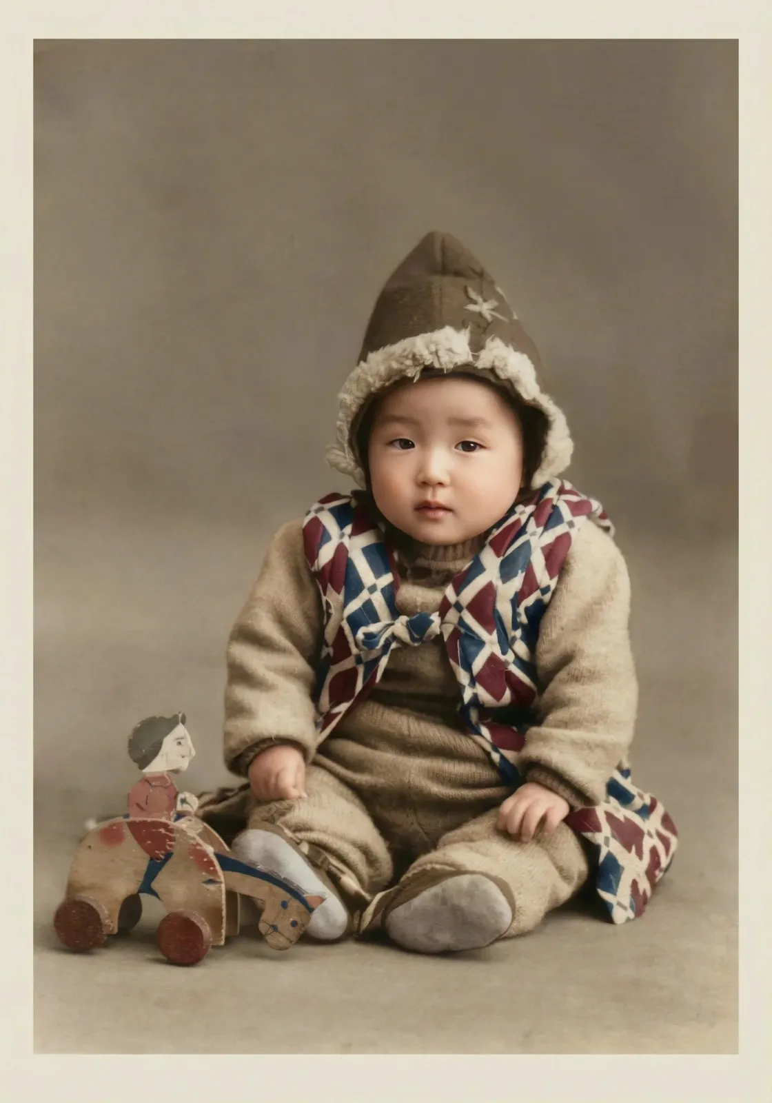 モノクロ人物写真・ポートレートをカラー化した後の状態