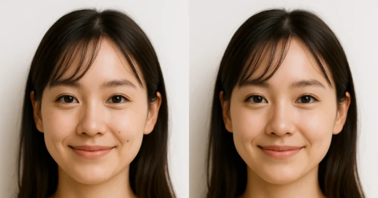 how to remove moles on face in photos 写真 ほくろ 消す