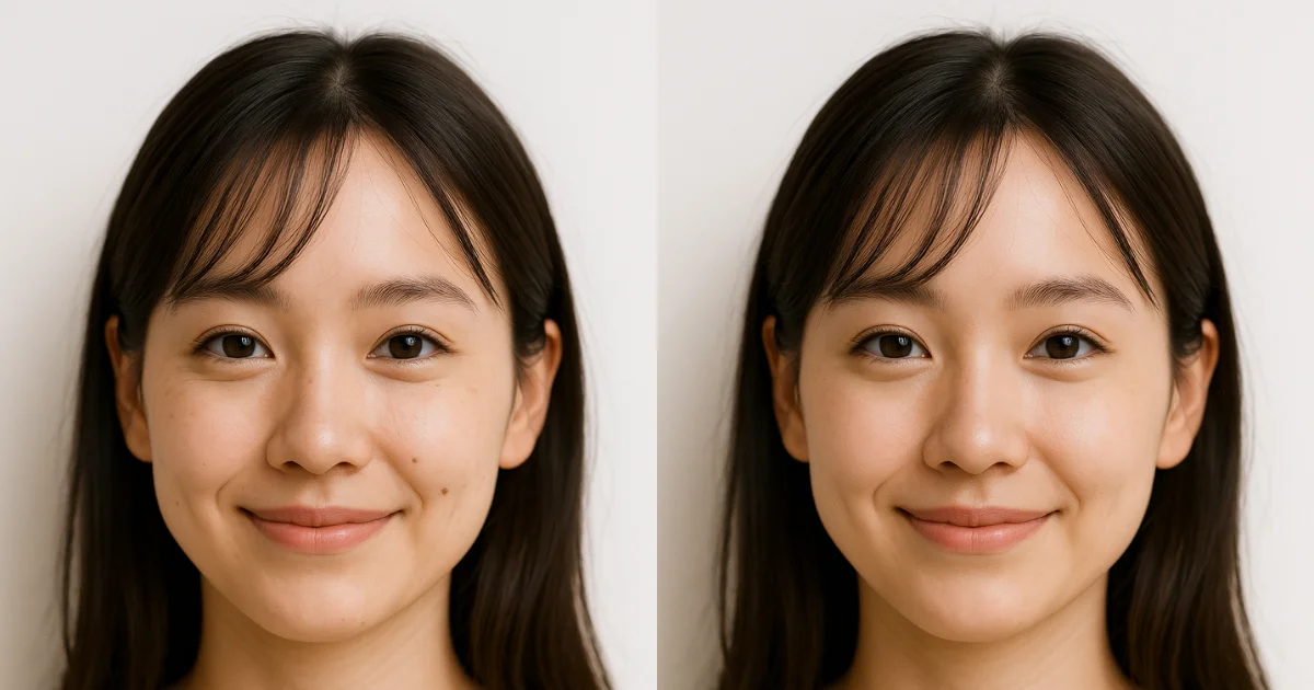 写真 ほくろ 消す