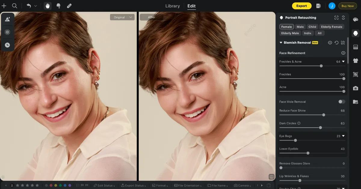 portrait retouching