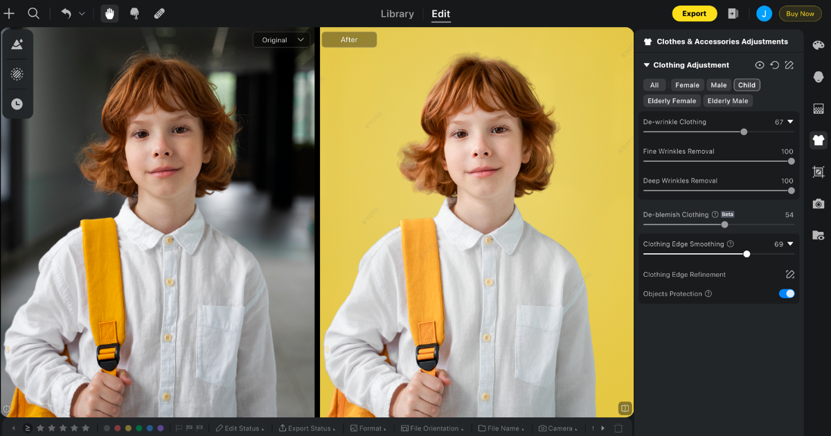 school portrait retouching