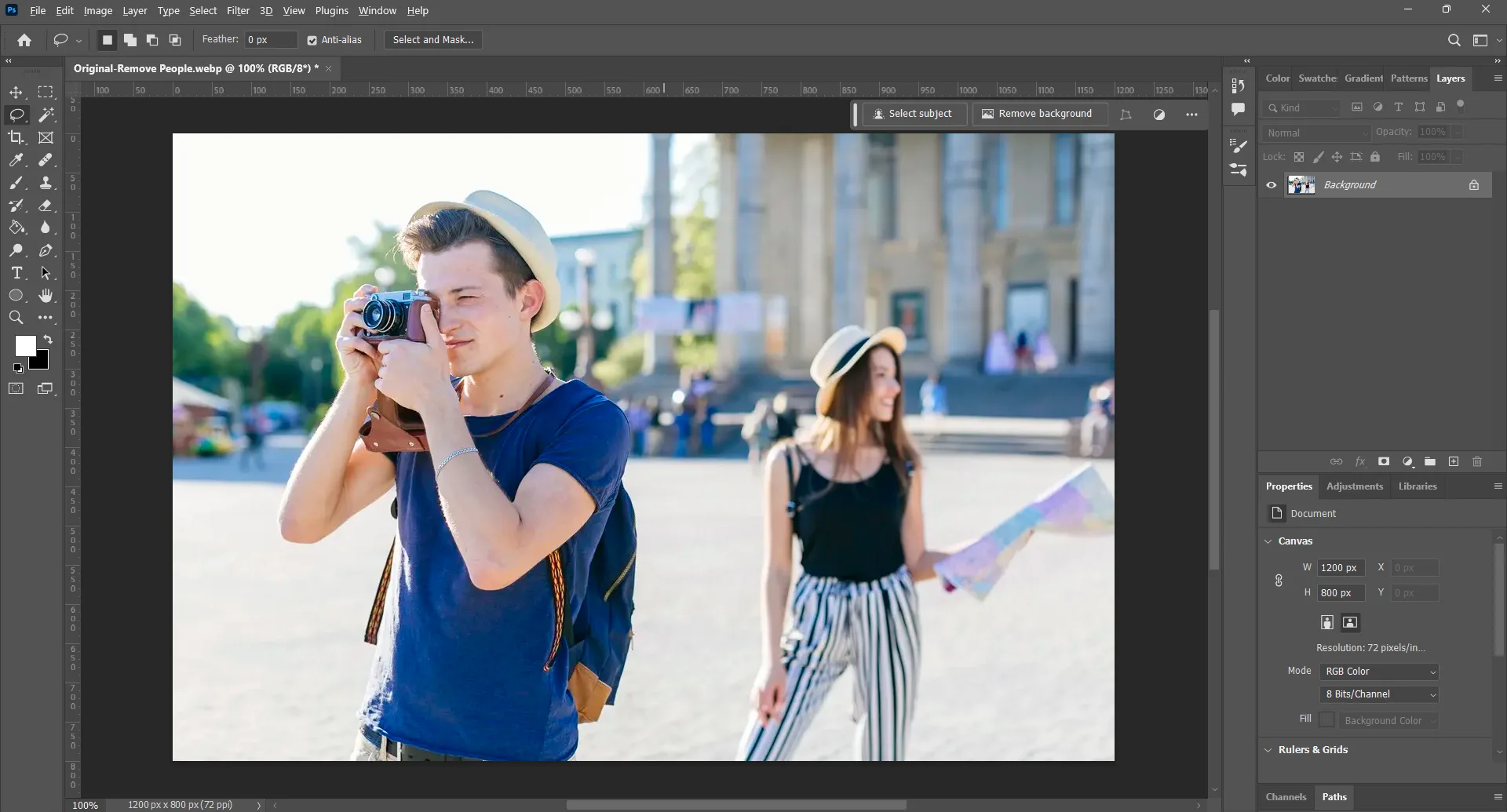 Before People Removal in Photoshop