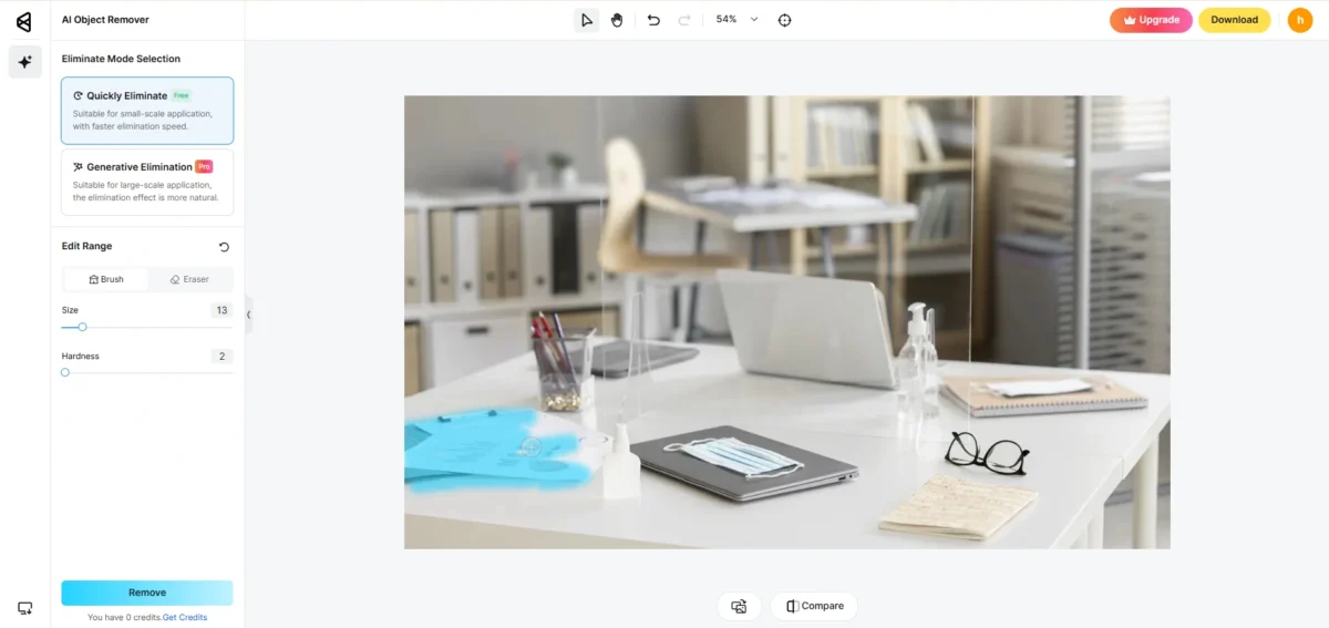 Select Object in Evoto Online AI Object Remover