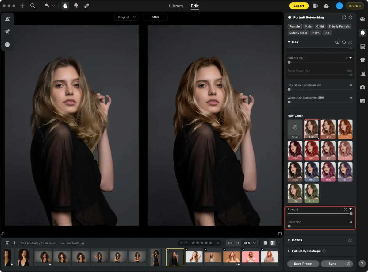 blonde hair color app