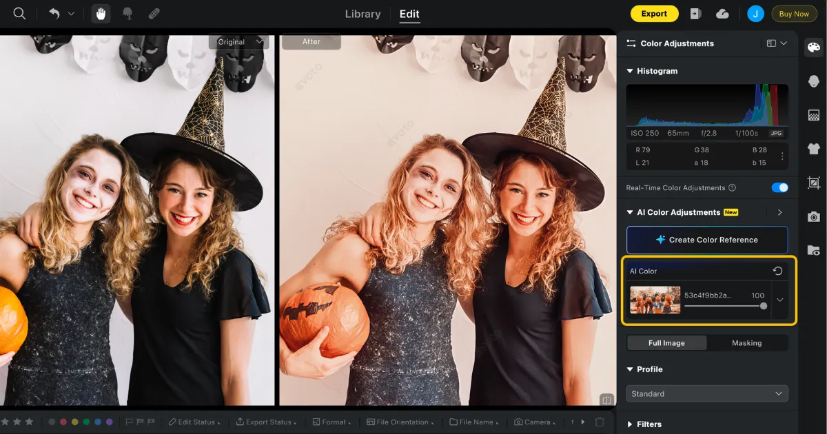 halloweencolormatch Halloween Photo color grading