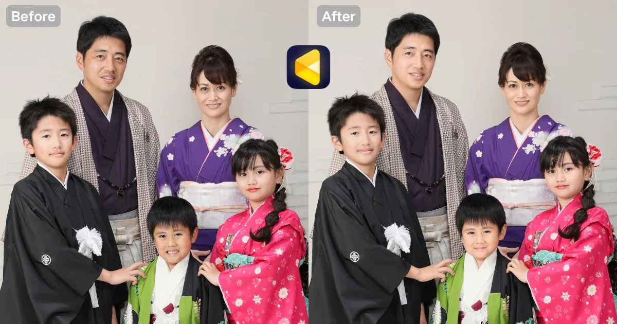 七五三 写真 レタッチ