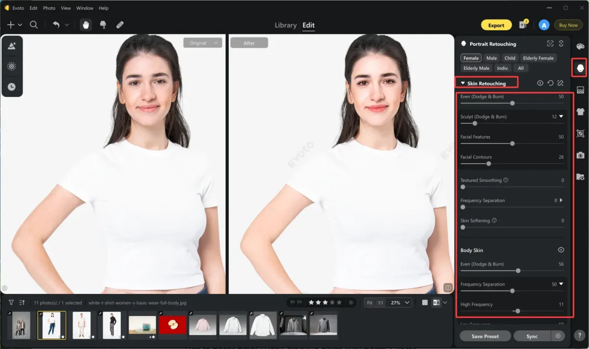 Portrait Retouching for Model Photos Portrait Retouching for Model Photos