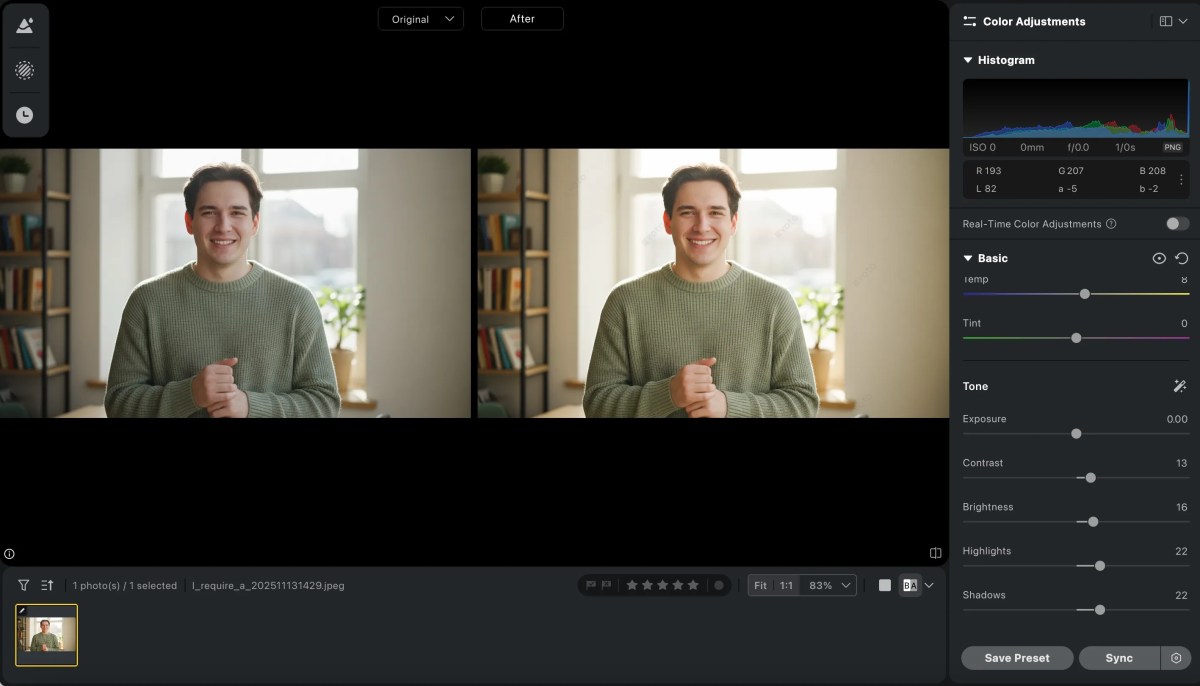 adjust brightness contrast and color