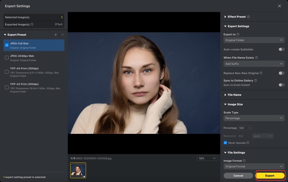 export the close mouth photo