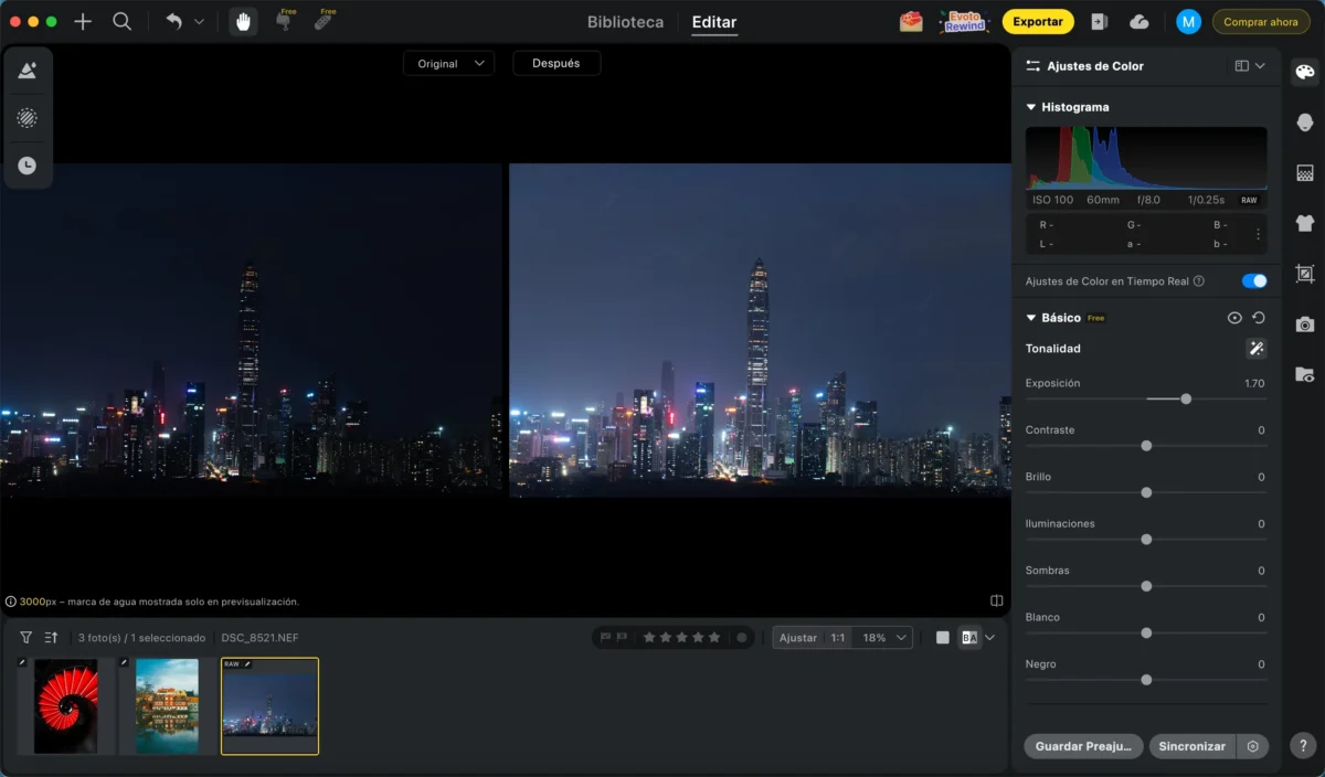 Ajuste de Exposición con IA