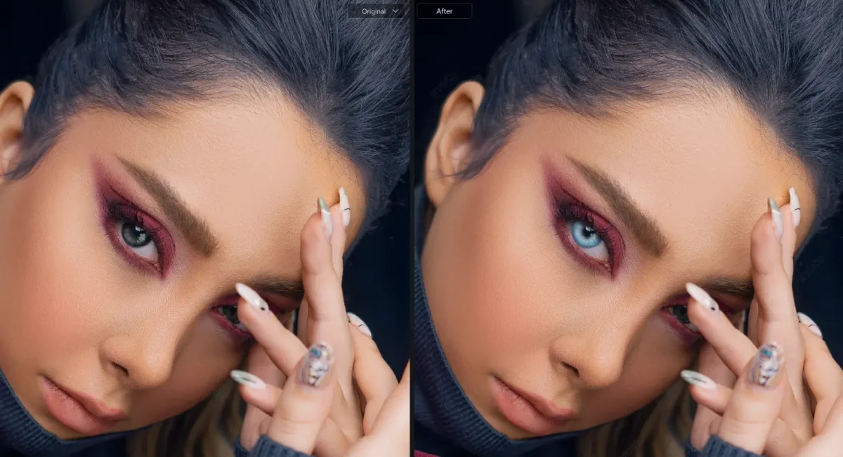 Cambia el color de ojos con lentes de contacto en un solo toque