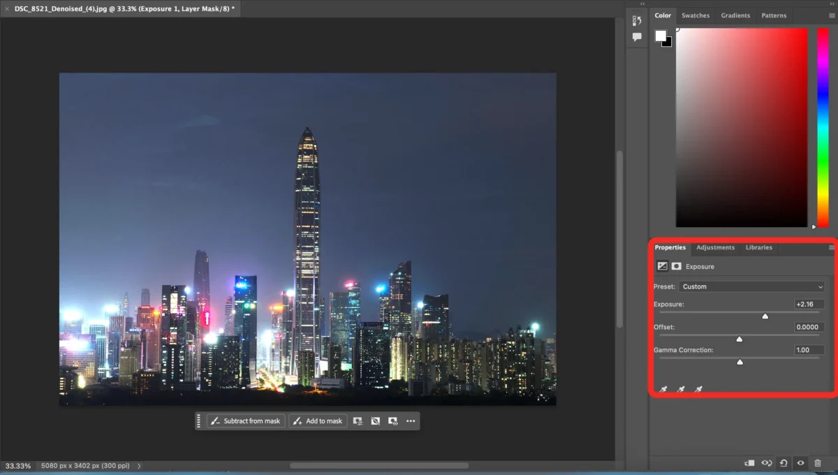 Fine-Tune Exposure and Save