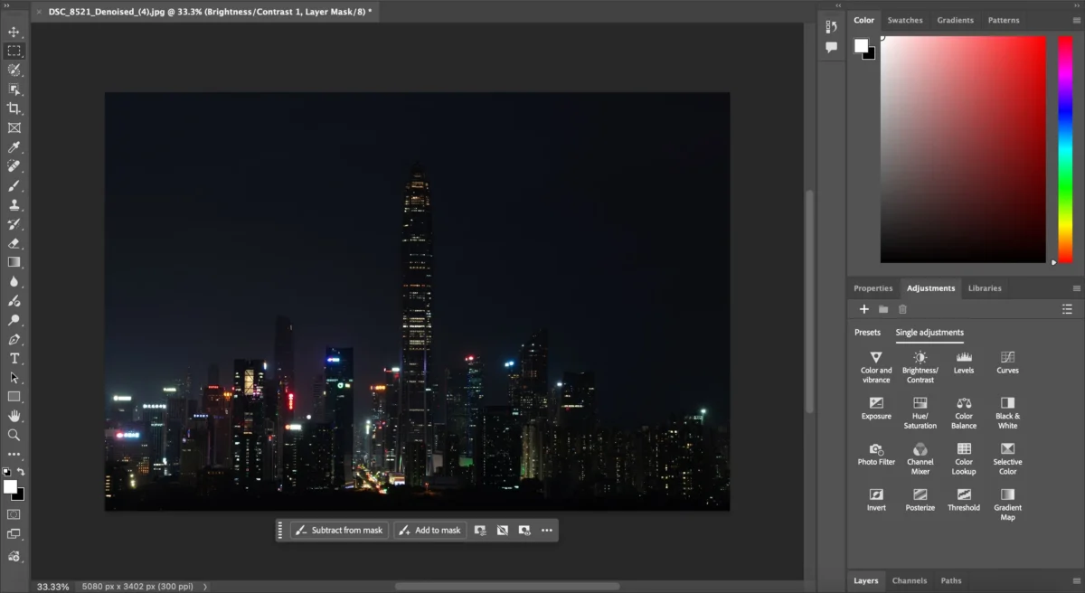 Abrir la Imagen Subexpuesta