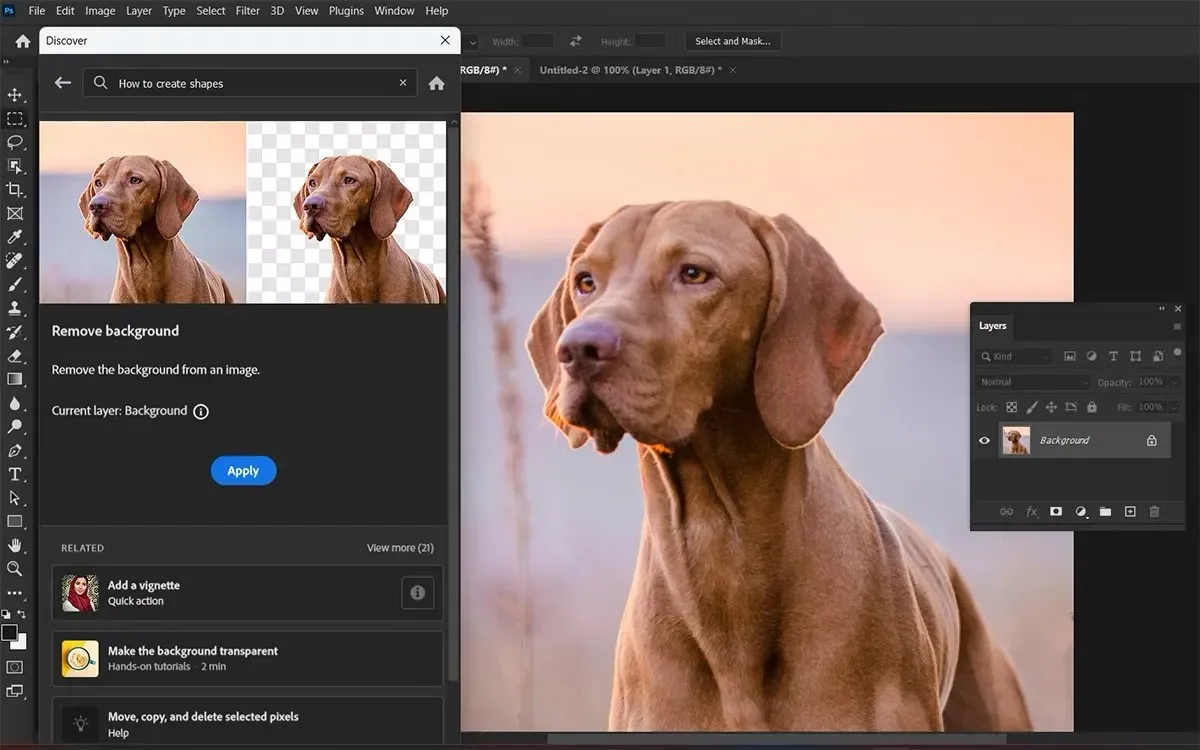 Quitar Fondo en Photoshop