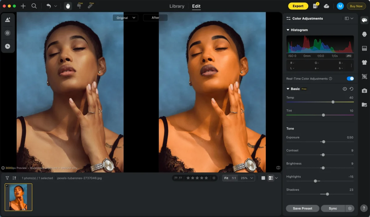 adjust color