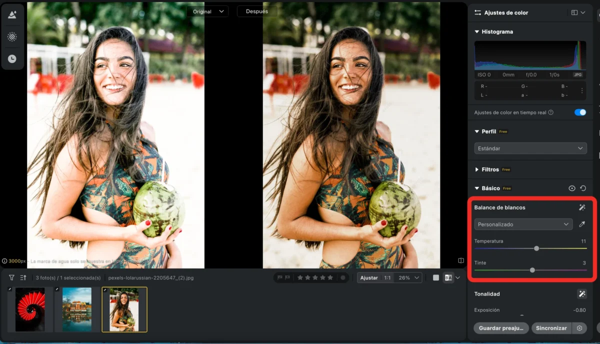 balance de blanco