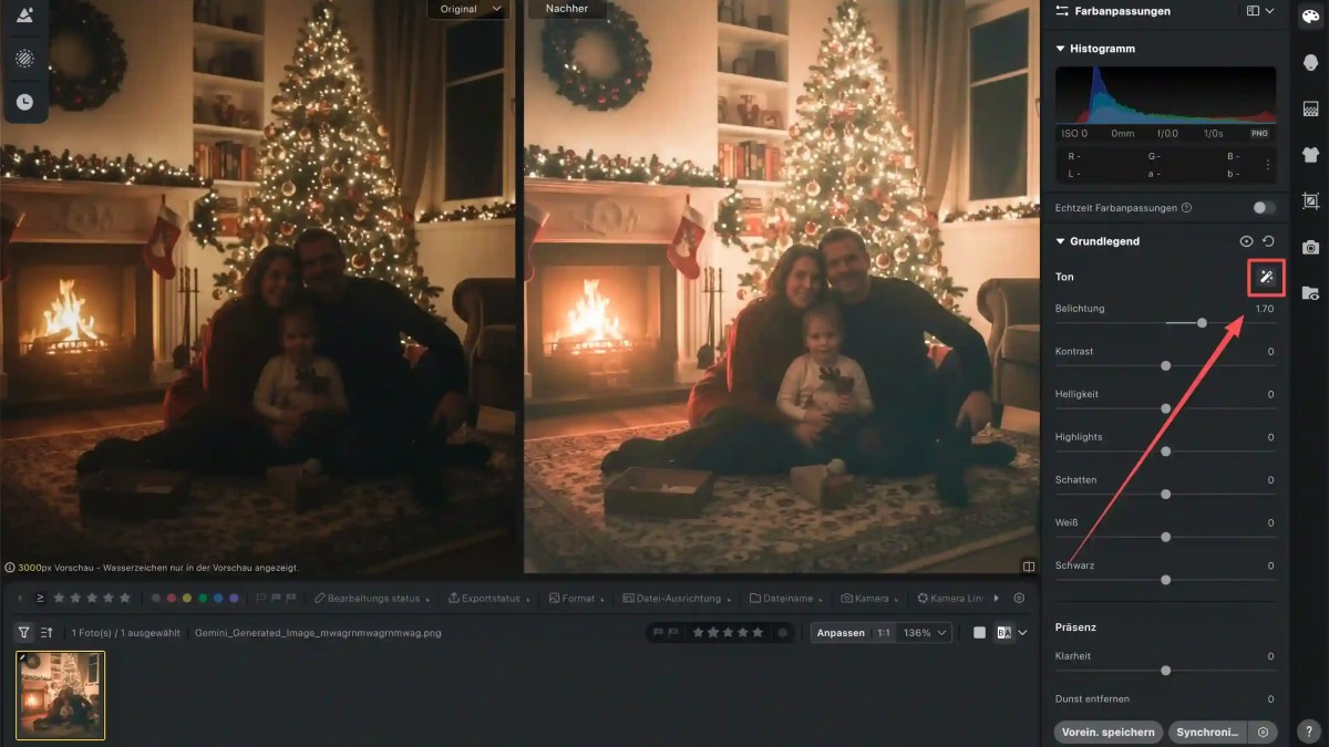 Evotos Tools zur Belichtungswiederherstellung