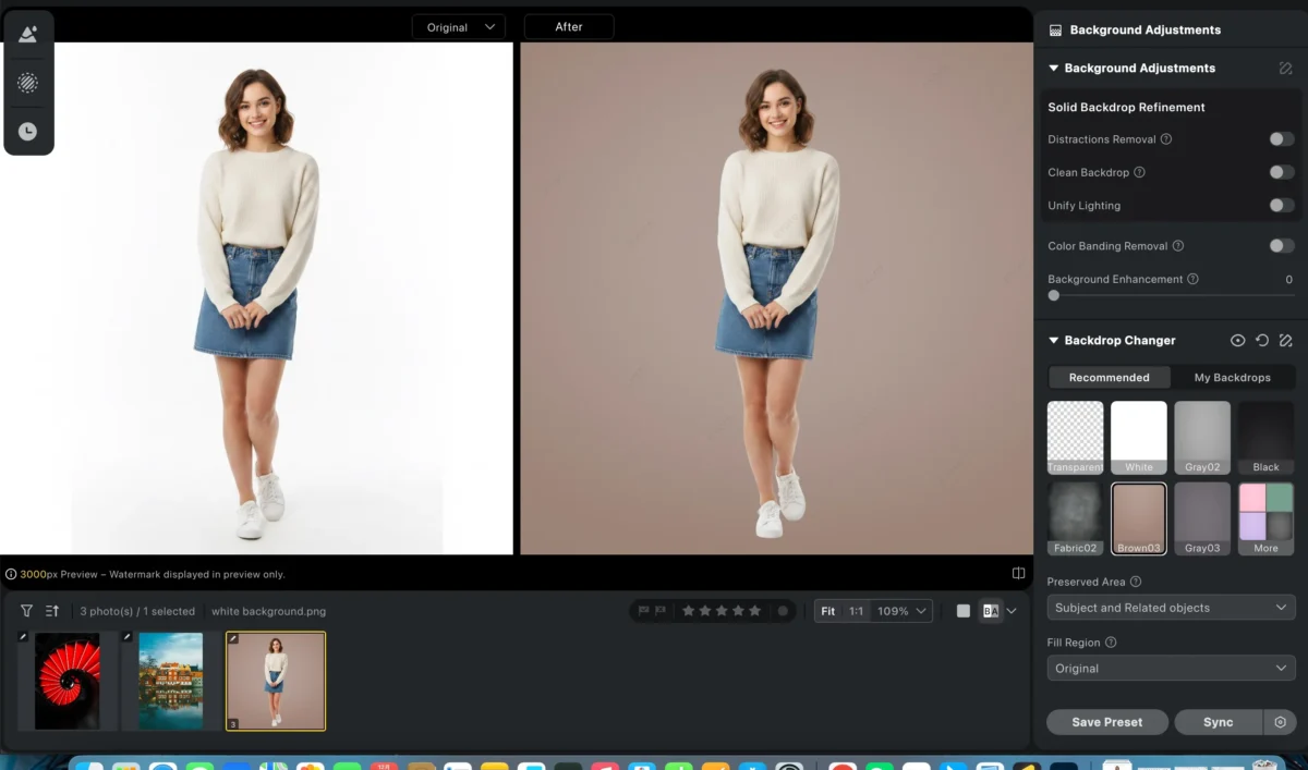 change white background