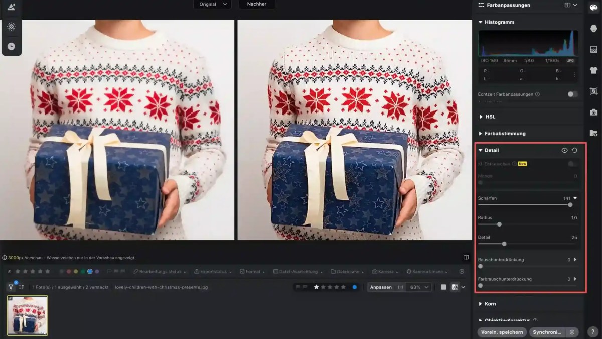 Konzentriere dich auf kleine Details