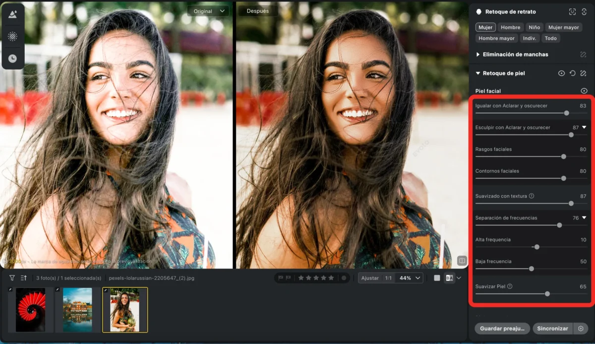 retoque de piel