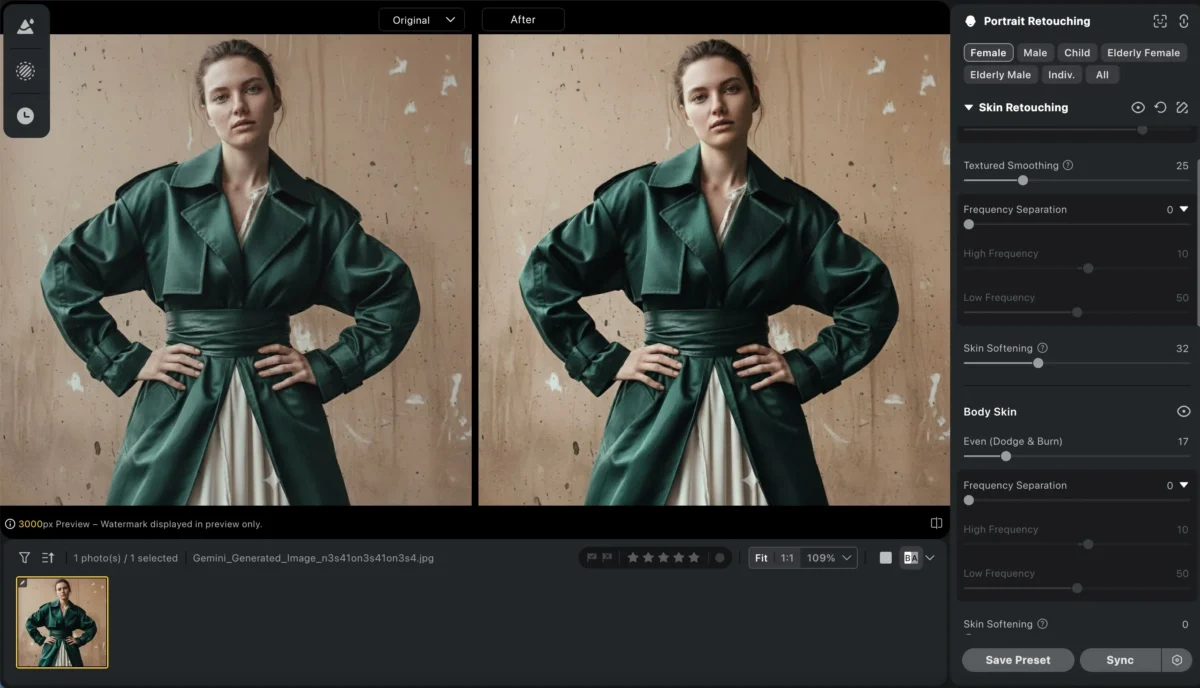 skin retouching