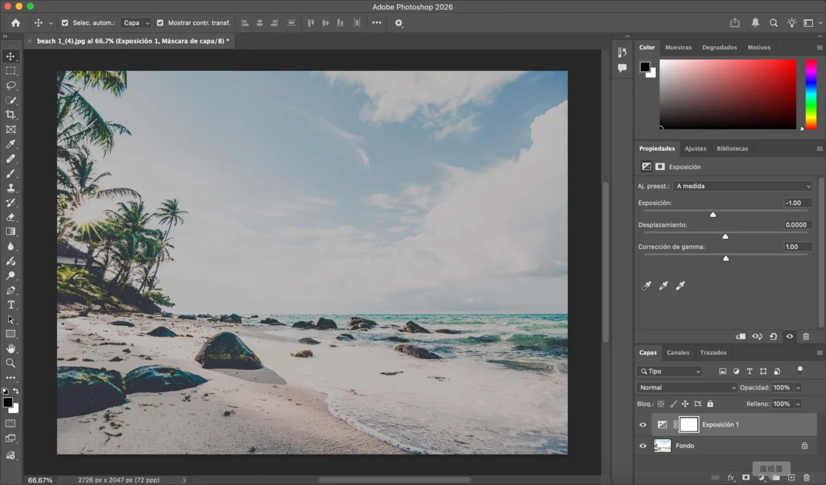 Ajuste de exposición