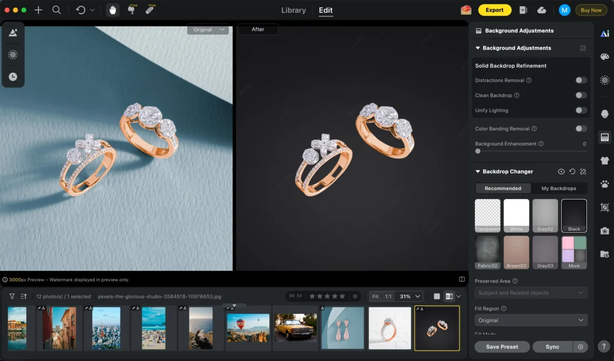 Apply a Black Background