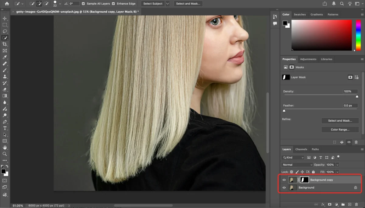 Clean Edges Using Layer Masks