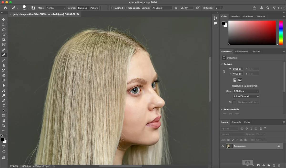 Import Your Image into Photoshop