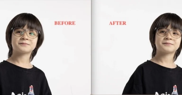 Brillenspiegelung entfernen in Photoshop und Evoto AI