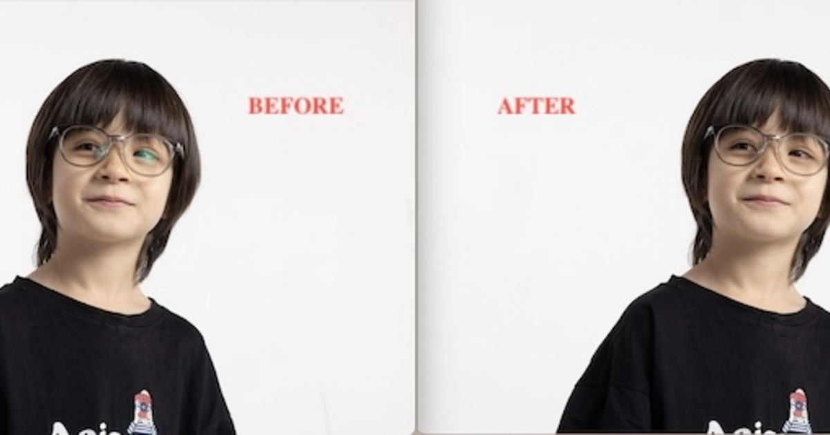 Brillenspiegelung entfernen in Photoshop und Evoto AI