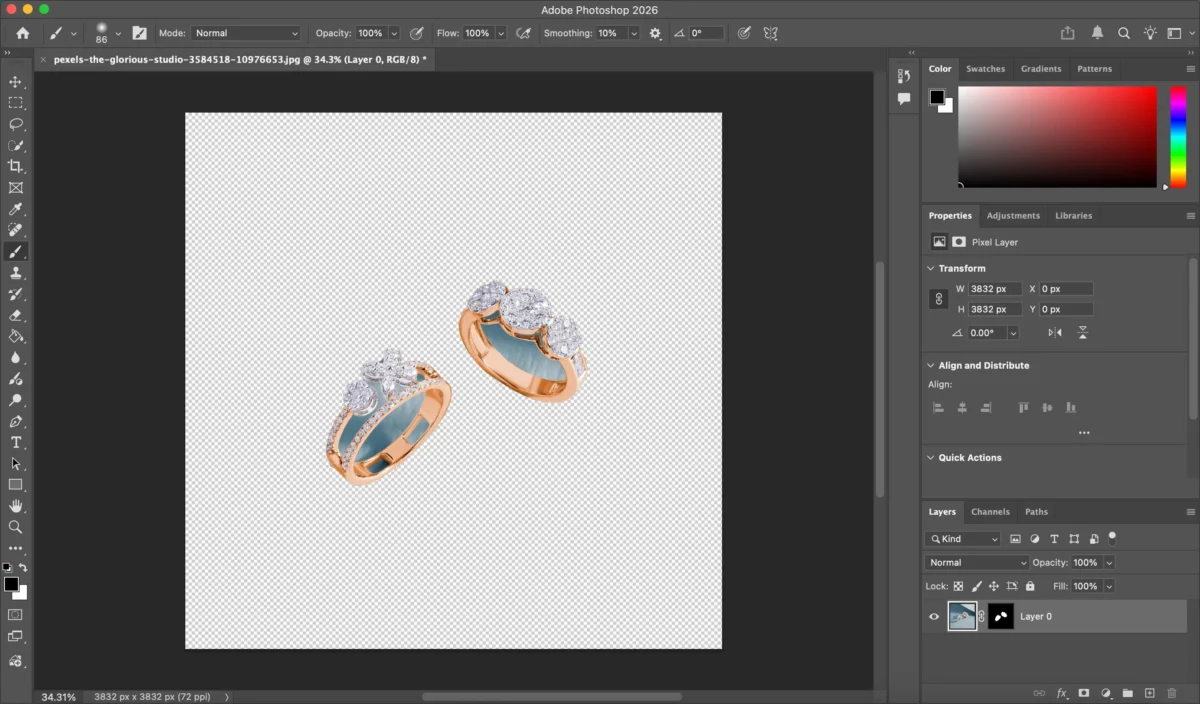 Remove or Mask the Original Background