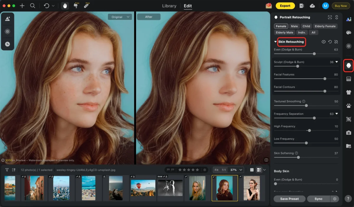 Use the Skin Smoothing Tool
