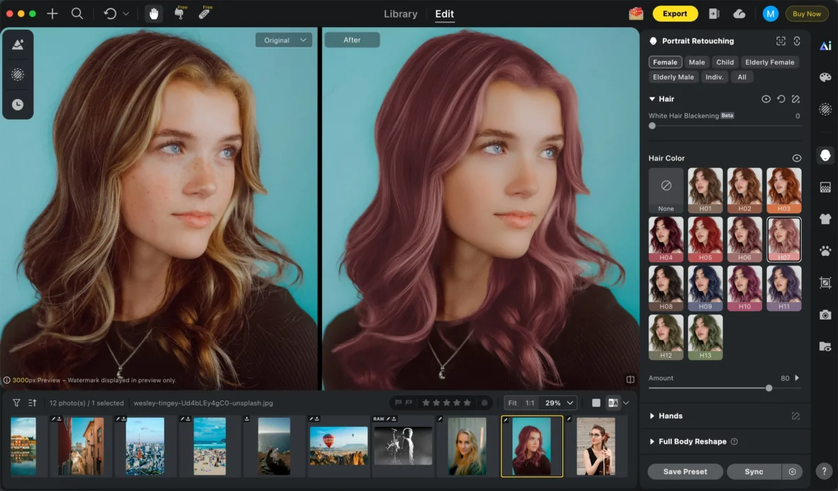 change hair color