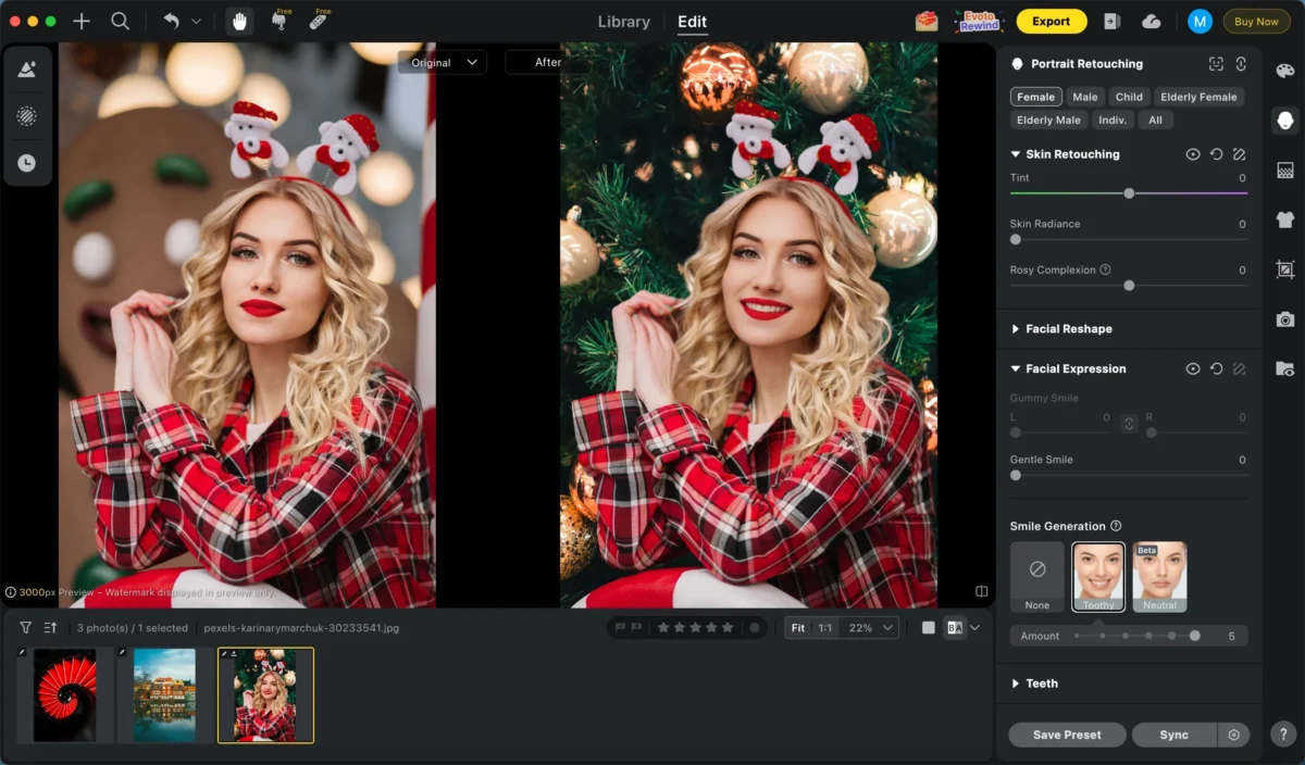 facial expression changer