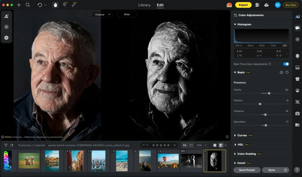 Klarheit und Details in Evoto  verstärken