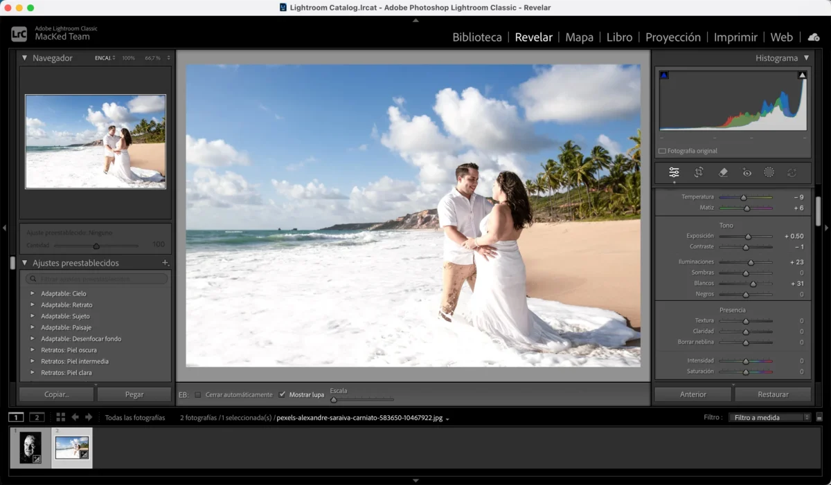 Ajustar el balance de blancos y la exposicion