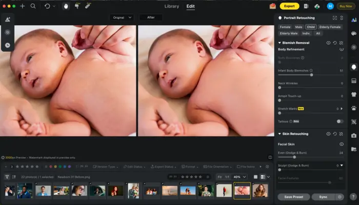 All-in-One Photo Workflow Step 2 Portrait Retouching