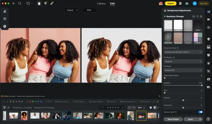All-in-One Photo Workflow Step 3 Background Adjustments