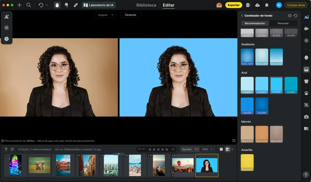 Cambiar el fondo 1 Cambiar el fondo