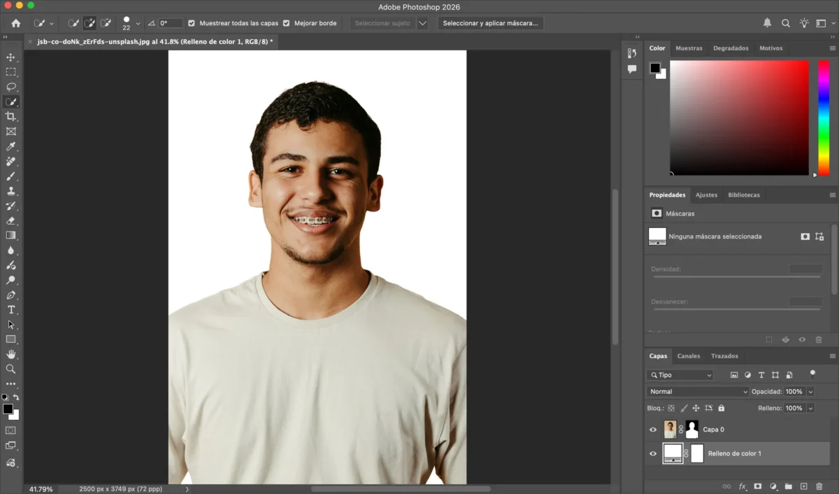 Crear un Fondo Blanco