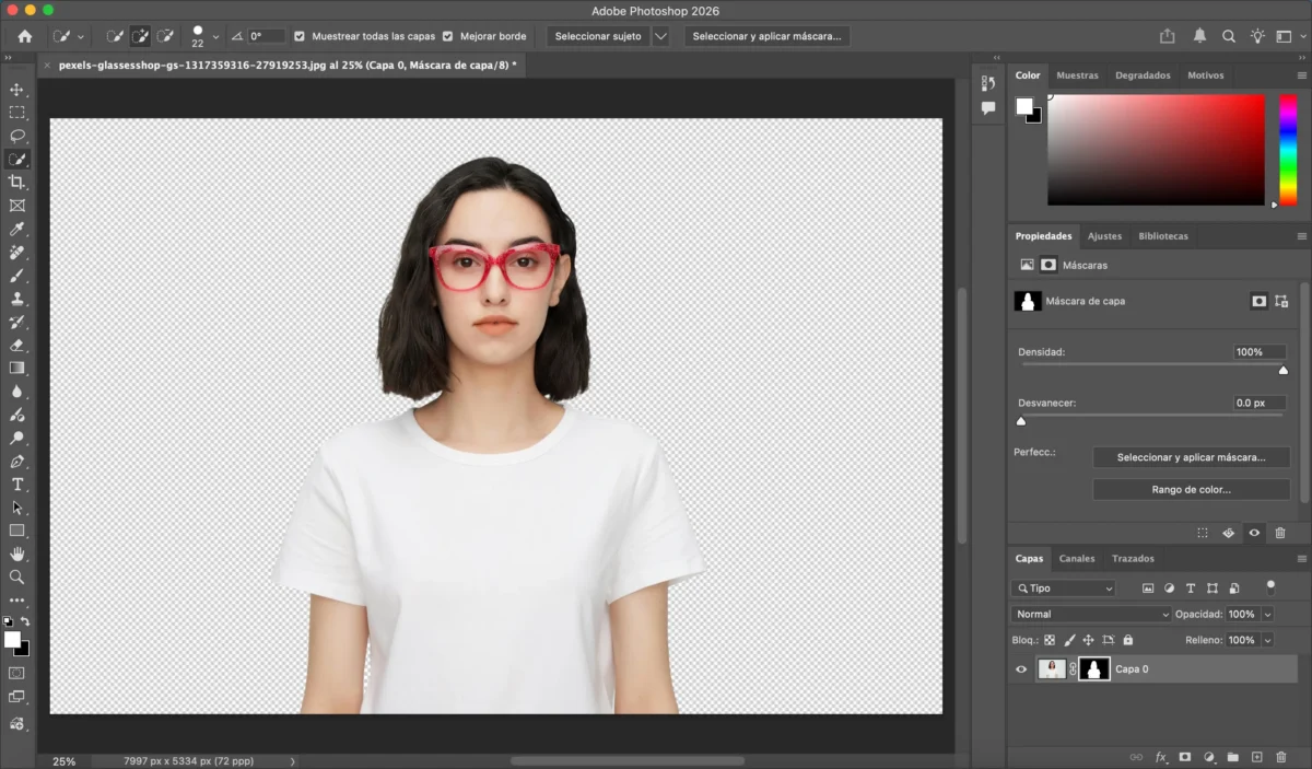 Crear una máscara de capa