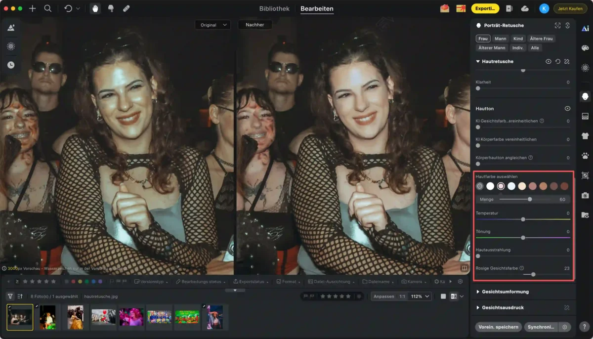 Hautton auswaehlen Hautfarbe auswählen