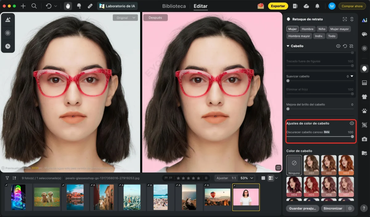 Oscurecer cabello canoso